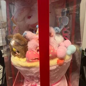 Cute Plush Toy Bouquet with Pink and Multicolor Accents